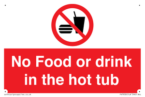 No Food or drink in the hot tub